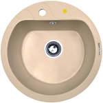 Превью картинка Гранитная мойка Zigmund & Shtain KREIS 505F Топлёное молоко #1