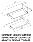 Превью картинка Полновстраиваемая вытяжка Meferi INBOX52BK SENSOR COMFORT #3