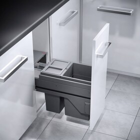 Картинка Hailo Система сортировки CARGO S 25 л, выдвижной фасад 300 мм, антрацит