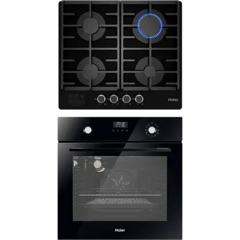 Фото Haier духовой шкаф HOX-P11CGB + газовая варочная панель HHX-G64CNSB