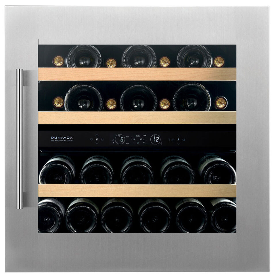 Фото Шкаф винный встраиваемый Винный холодильник (шкаф) компрессорный Dunavox DVS-25.65DSS