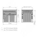 Превью картинка PULSE PROBOX F45 Система сортировки и хранения, 2 емкости (2x28), креп. фасада, полн.выдв., плавн.закр., крышка-полка, графит (MBN452-56DGMID) #6