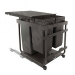 Превью картинка Vibo KOMBI 2.0 M45W Система сортировки и хранения, 3 емкости (30л+10л+10л), креп. фасада, полн.выдв., плавн.закр., направл. Nova Pro, крышка-полка (KOMBI2GME453SCGMRF) #2