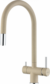 Картинка Rivelato Trevi U-обр. с краном питьевой воды и выдвижной лейкой D-35мм beige scuro cromo