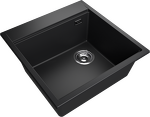 Превью картинка Гранитная мойка Rivelato TESORO 505-R 1-чаш 500*510 nero #2