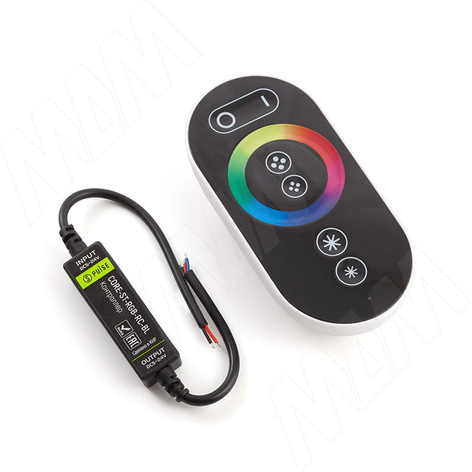 Фото PULSE СТАНДАРТ Диммер с пультом ДУ, 433 МГц, для светодиодной ленты RGB,STANDART (CORE-ST-RGB-RC-BL)