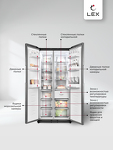 Превью картинка  Холодильник side by side Lex LSB458StGIDBI полувстраиваемый холодильник #10