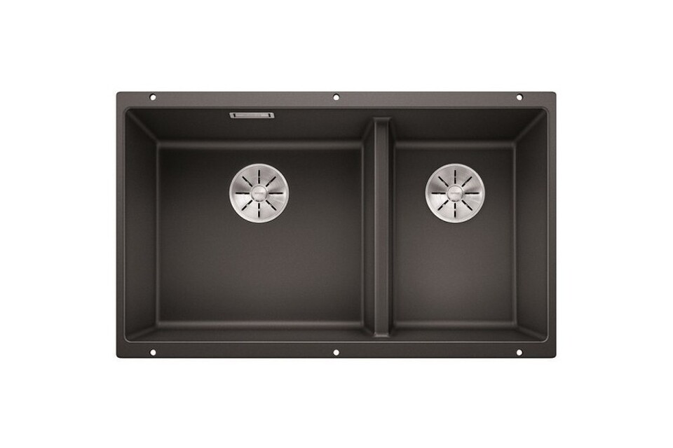 Фото Гранитная мойка Blanсo SUBLINE 430/270-U SILGRANIT PuraDur антрацит c отв.арм. InFino