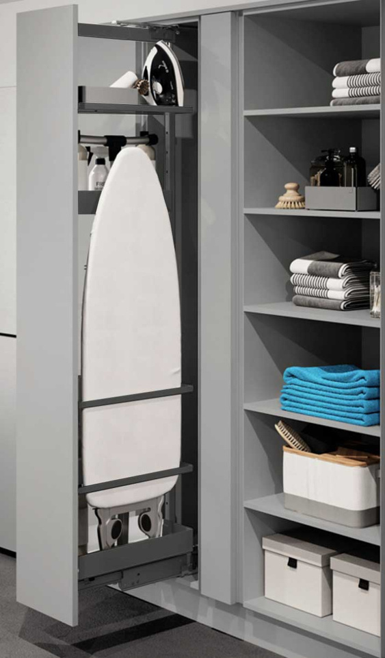 Фото Vauth-Sagel Система TAL LARDER FLEX IRON, выдвижной фасад 300 мм, высота 1900-2140 мм, антрацит