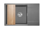 Превью картинка Кварцевая мойка GRANULA ES-7807, ГРАФИТ, кухонная мойка, кварц, ESTETICA #4