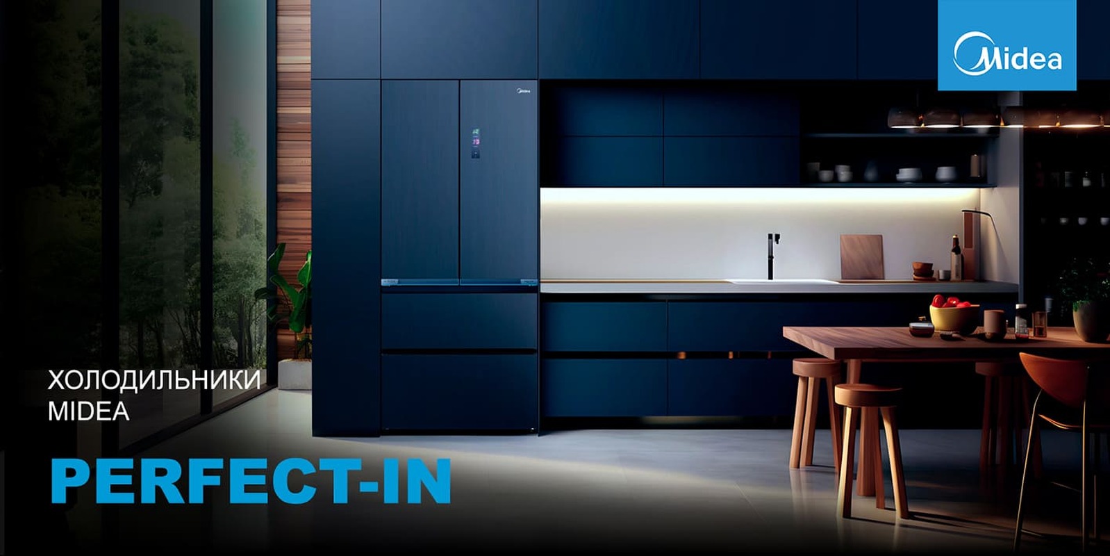 Преимущества  Холодильник side by side Midea MDRM706BIE70