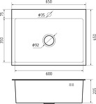 Превью картинка Металлическая мойка GranFest 6545 Нержавеющая сталь #2