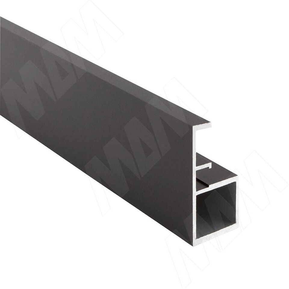 Фото PULSE SECRET MAXI Профиль рамочный узкий с интегрированной ручкой, черный (анод), L-5400 (FP00263HBL)