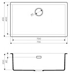 Превью картинка Кварцевая мойка Omoikiri Yamakawa 75-U/I-WH Artceramic/белый #2