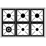 Превью картинка Центр варочный ILVE PD096DQNE3/MGP матовый графит (фурн. медь) #2