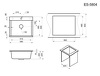 Превью картинка Кварцевая мойка GRANULA ES-5804, БАЗАЛЬТ, кухонная мойка, кварц, ESTETICA #5