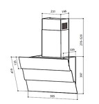 Превью картинка Наклонная вытяжка Lex RIO G 600 BLACK воздухоочиститель #2