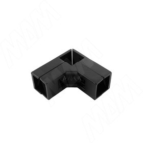 Картинка PULSE CUBO Соединитель угловой 3-х труб, черный (CN2553BL)