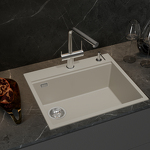 Превью картинка Гранитная мойка Rivelato TESORO 605-L 1-чаш 600*510 Топаз 703 #3