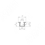 Превью картинка PULSE FORTE Направляющая нижняя врезная, серебро, L-3000 (FOR02PRS3) #2