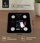 Превью картинка Lex LXBS 9002 напольные умные весы до 180кг, черные #2