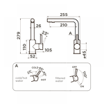 Превью картинка Смеситель для кухни Omoikiri Nakagawa 2 Plus-GB латунь/графит #2