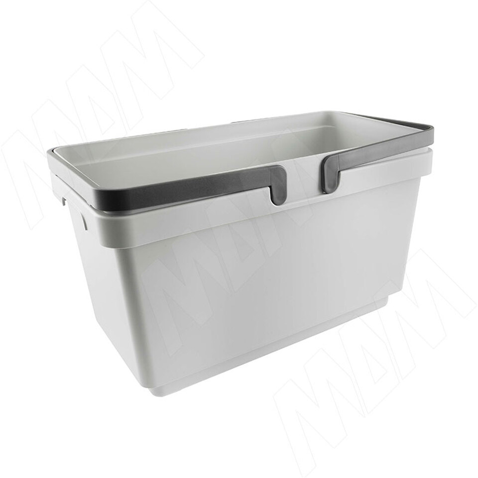 Фото Vibo SINGLE XL Ведро с ручками, пластик, объем 20л, H=260мм, цвет серый (XL20G)