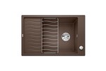 Превью картинка Гранитная мойка Blanсo ELON XL 6 S-F SILGRANIT PuraDur кофе, с клапаном-автоматом  InFino #1