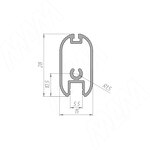 Превью картинка PULSE Штанга овальная 15x30 под ленту 5 мм, с пазом под демпфер, золото мат. (анод), L-1000 (TA02LEDGLM-S1) #2