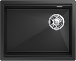 Превью картинка Гранитная мойка Rivelato LINO 554-R 1-чаш 550*440 nero #1