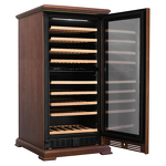 Превью картинка Шкаф винный  Meyvel Винный холодильник (шкаф) компрессорный MEYVEL MV99PRO-KBT2 (Итальянский орех) #2