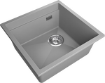 Превью картинка Гранитная мойка Rivelato LINO 454-R 1-чаш 450*440 grigio metallizzato #2
