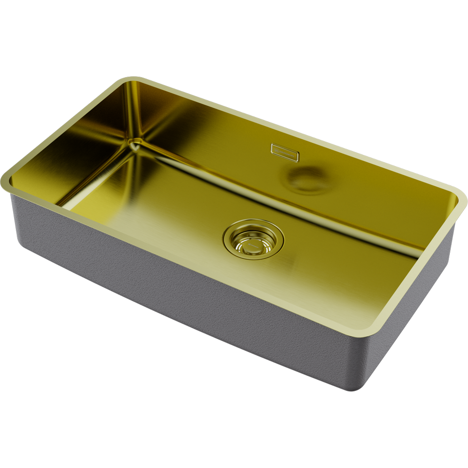 Фото Металлическая мойка Omoikiri Omi 73-U/I Ultra-LG нерж. сталь/светлое золото