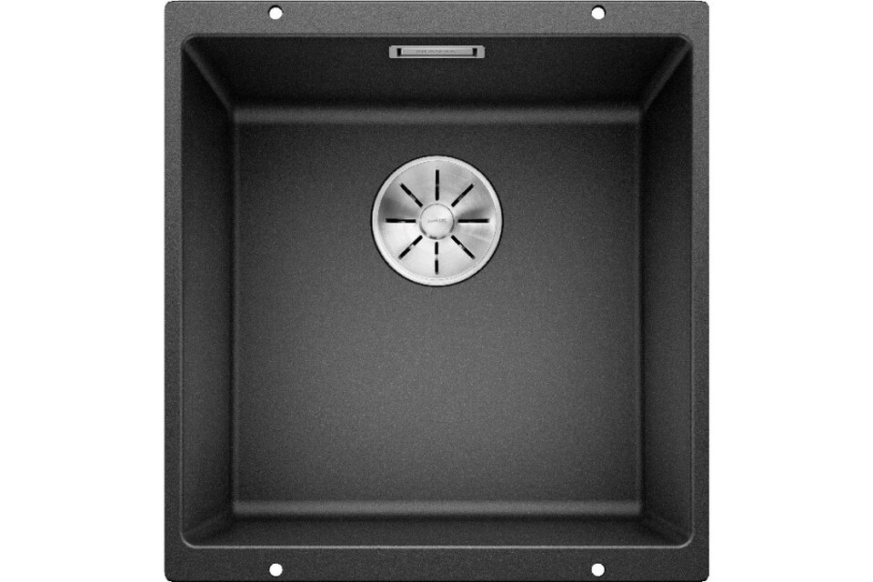 Фото Гранитная мойка Blanсo SUBLINE 400-U SILGRANIT PuraDur антрацит с отв.арм. InFino