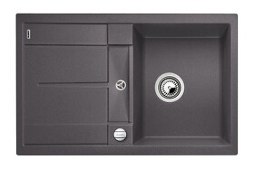 Картинка Blanсo METRA 45 S-F SILGRANIT PuraDur темная скала, с клапаном-автоматом