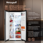 Превью картинка  Холодильник side by side Weissgauff WSBS 600 B NoFrost Inverter Water Dispenser #2