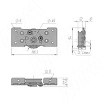 Превью картинка PULSE IKM80AY Комплект роликов для 1 двери 80 кг (2 верхних+2 нижних+2 стопора) (IKM80AY) #3