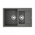 Превью картинка Гранитная мойка Omoikiri Daisen 78-2T-PL Tetogranit/платина #1