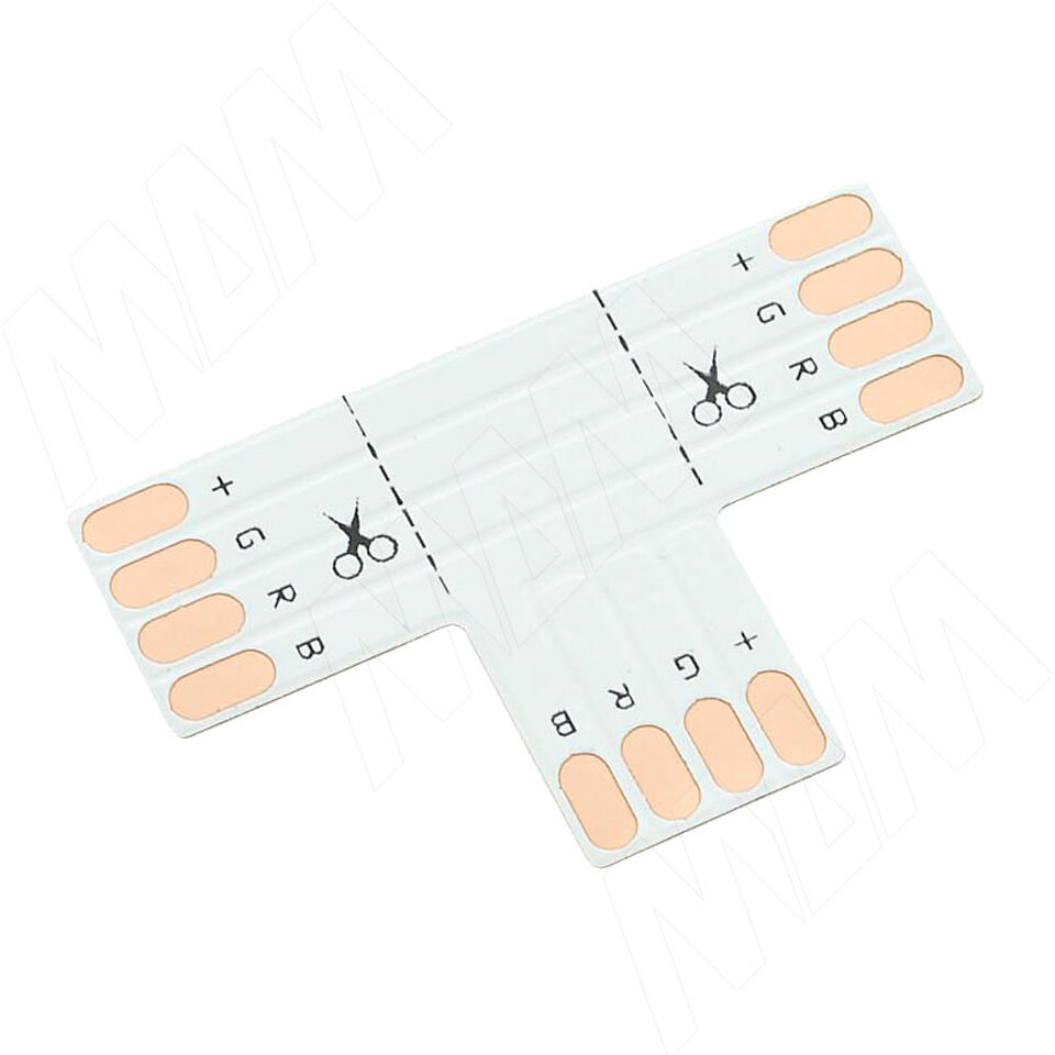Фото PULSE СТРИП Коннектор для ленты 10 мм, RGB, T-образный, IP20, STRIP (LSA-10R4-SP-T-U)