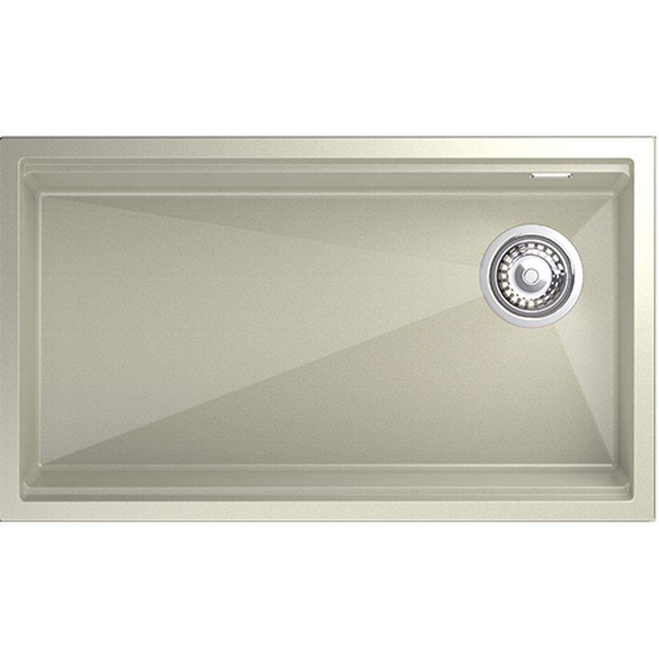 Фото Кварцевая мойка Rivelato LINO 754-R 1-чаш 750*440 Топаз 703