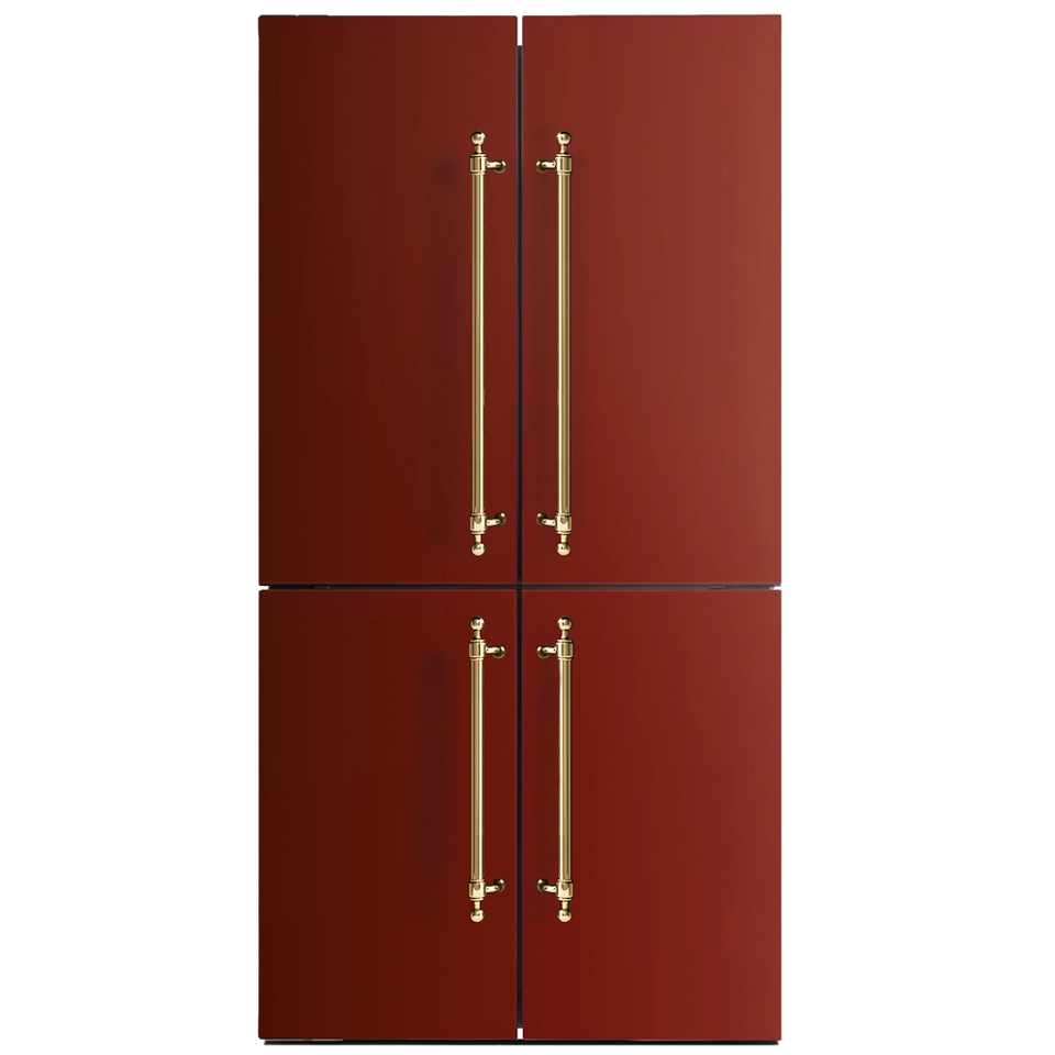 Фото  Холодильник side by side ILVE R91NCD/BUG красный бургундский (фурн. латунь)