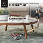 Превью картинка Пылесос Lex LXVCS 7071 пылесос беспроводной, вертикальный, сухой уборки ( оранжевый) #9