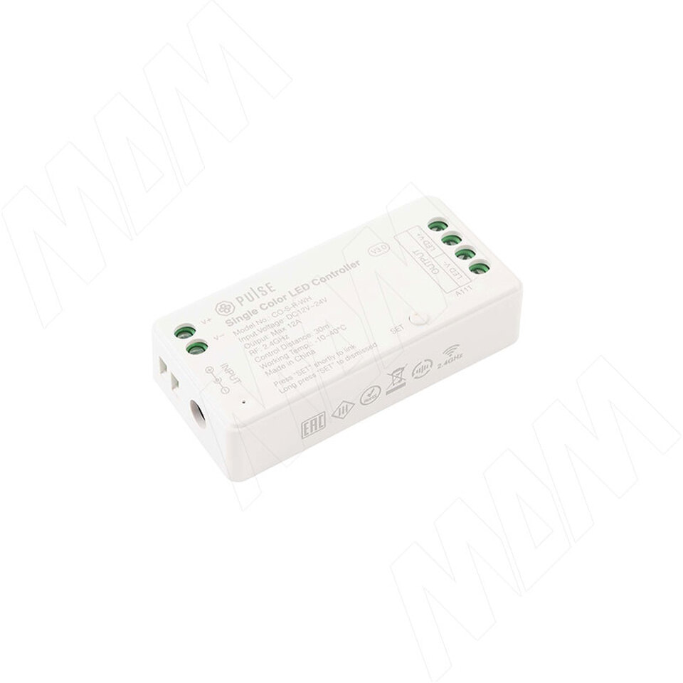 Фото PULSE СМАРТ,  Контроллер для монохромных лент, 2.4 ГГц, SMART (CO-S-R-WH)