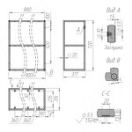 Превью картинка PULSE Металлокаркас-полки 720х900х315мм, черный (RAL 9005, муар) (MF.08.720х900х315.BLC) #3
