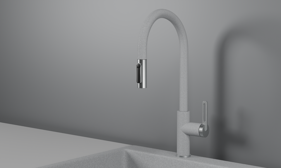 Фото Смеситель для кухни GRANULA 8168, БАЗАЛЬТ