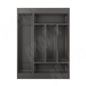 Картинка Gollinucci COMBI Лоток кухонный для столовых приборов 376х420/490,  цвет графит (6714G425PZ)
