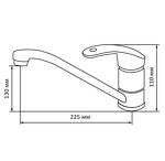 Превью картинка Смеситель для кухни Lex SALTO BLACK смеситель #2