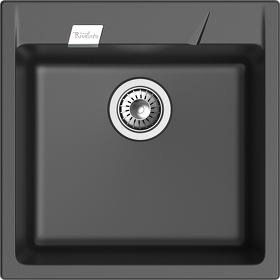 Картинка Rivelato RAUM 50 1-чаша 500*510мм Антрацит 501