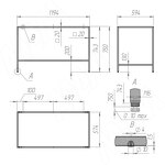 Превью картинка PULSE БОНН Металлокаркас-стола 750х1200х600 мм, черный (RAL9005, муар) (MF.26.750x1200x600.BLC) #7