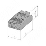 Превью картинка PULSE Клемма соединительная, 3 порта, разная полярность (TML-3-3-DP-TR) #2